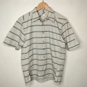 Mountain Hardwear Pearl Snap Shirt Stripe Brown Cotton